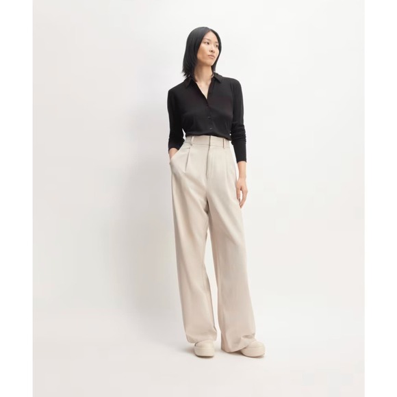 Everlane Pants - NWT Everlane The Way-High Drape Pant In Sandstone Size 12 Short